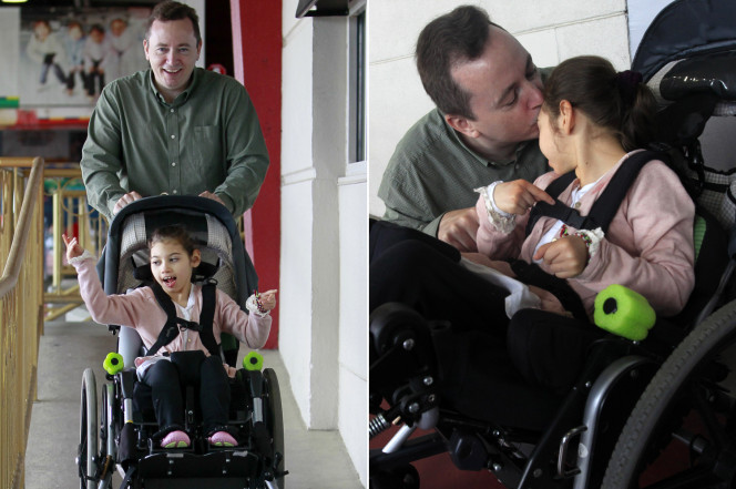 Single dad Patrick Donohue and his daugher, Sarah Jane. Photo by Jennifer Brown